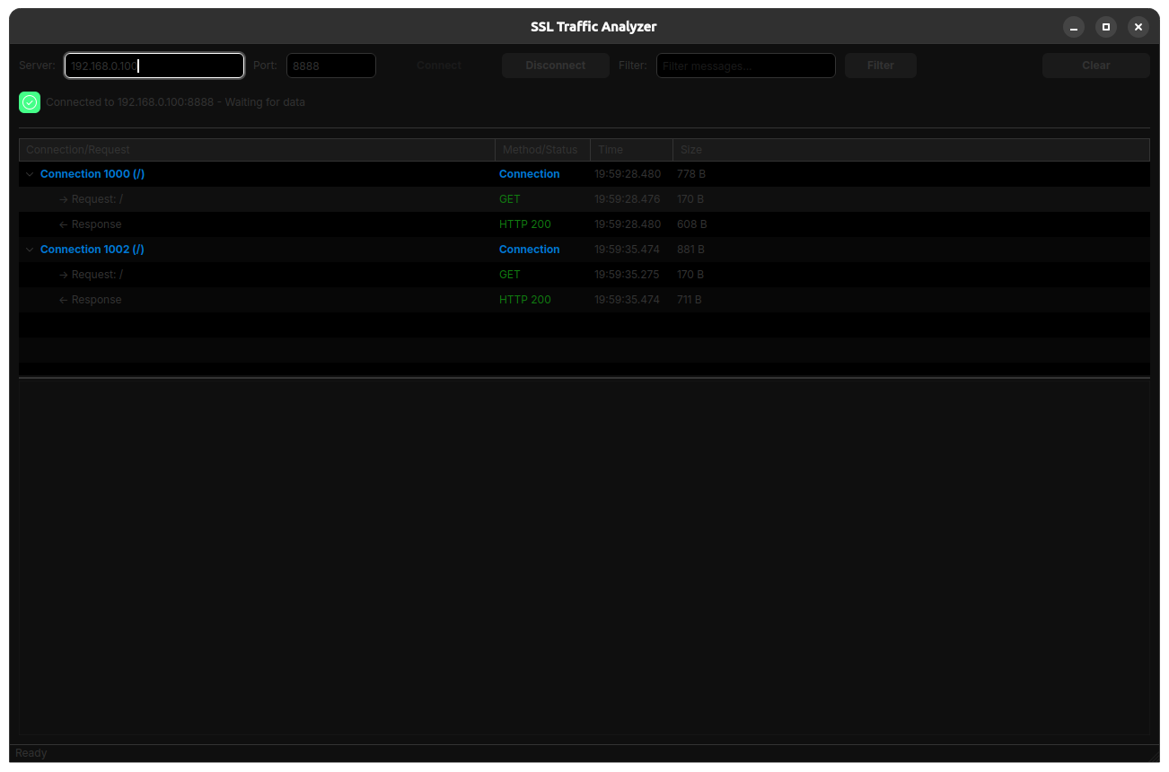 SSL Traffic Analyzer Screenshot